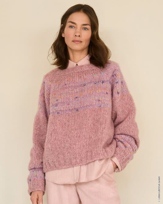 ROUND YOKE SWEATER - Alpaca Air II & Cassata
Show details