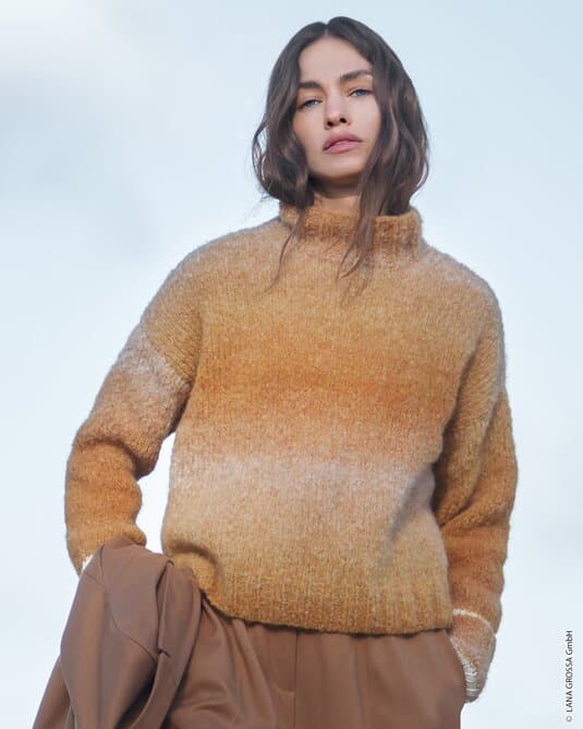 HIGH-NECK SWEATER - Cool Merino & Avio
Show details