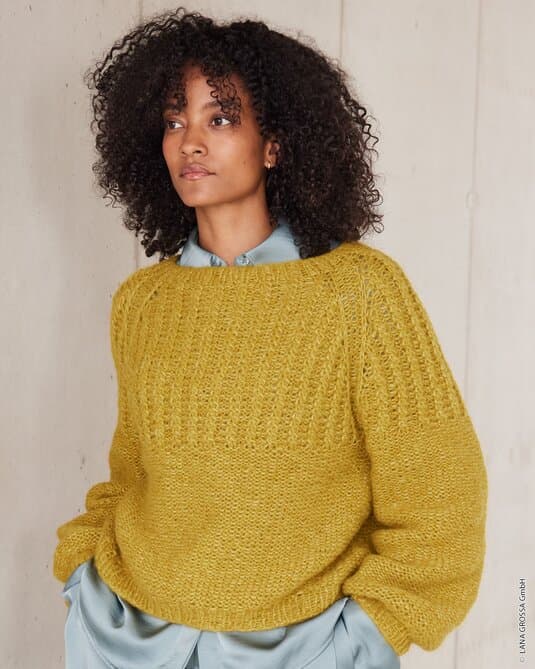 TOP-DOWN RAGLAN SWEATER - Alpaca Air II
Show details