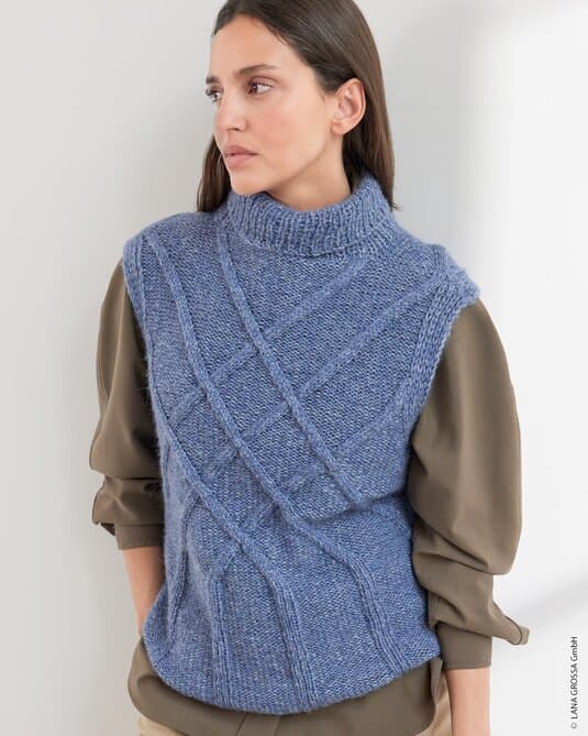 SLIPOVER WITH DIAMOND PATTERN - Brigitte No. 2
Show details